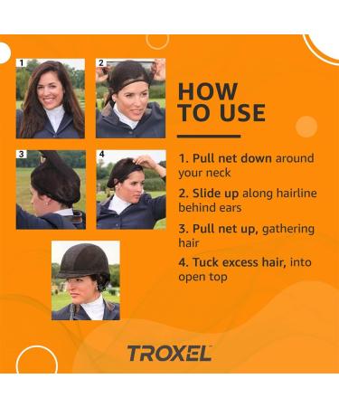 Troxel Spirit Horseback Riding Helmet - Black Duratec  Large (7 3/8-7 3/4) - Troxel Riding Helmets & 2 PK Long Open End No Knot Hairnet - Horse Riding Helmet for Kids - Troxel Helmet - Horse Helmet - Buy Online on GoSupps.com
