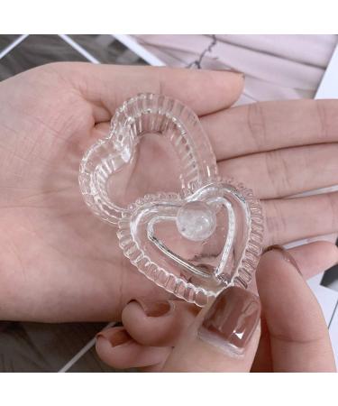 Kalolary Heart Dappen Bowl - 2pcs Clear Glass Nail Art Cups for Acrylic Liquid & Powder Styling - Buy Online on GoSupps.com