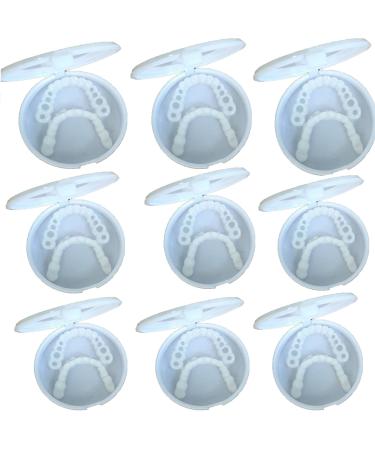 Mxrfactory teeth prosthesis pebble gel snap on smile toothed prosthesis top below temporary cosmetic tooth set up braces cover bleaching repairs removable men 9pairs