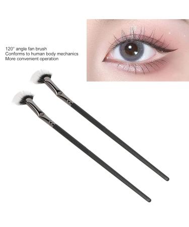 2pcs Bent Mascara Fan Brush Set - Anti-Clumping & Lower Lash Enhancer - Perfect Makeup Application Brushes for Flawless Eyes - Buy Online on GoSupps.com