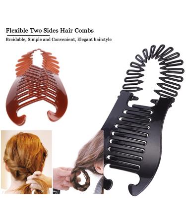 Aaiffey 4pcs Flexible Banana Hair Clips Set for Women - Vintage Double Banana Clip for Thick Fine Curly Hair - Ponytail Holder and Hair Combs Clip - Ideal for Women and Girls - Buy Online on GoSupps.com