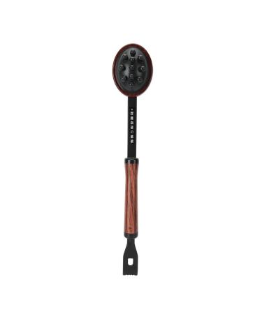 Verdant touch back manual massage device 3 in 1 manual massage hammer scalp massage device back scraper tool multifunctional back tapping massage device 37cm long black and silver