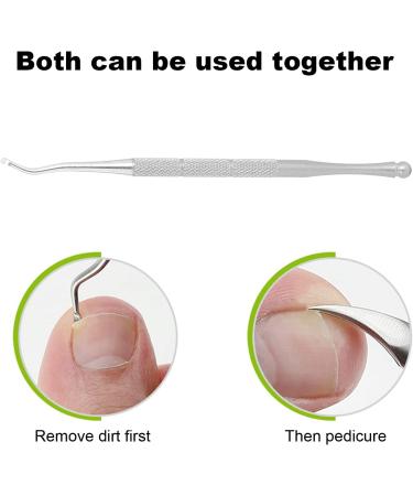 Cuticle Trimmer Nipper Toe Nail Clipper Nail Lifter Pedicure Remover Tools for Ingrown Toenail (streamer silver) - Buy Online on GoSupps.com