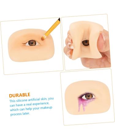 NOLITOY 2pcs Makeup Practice Skin Eyeshadow Reusable Silicone Skin Silicone Makeup Fake Skin Make up Tool 6.9x5.2cmx2pcs As Shownx2pcs - Buy Online on GoSupps.com