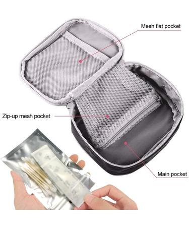 Easy Carry Mini Medicine Container - Travel-Friendly Multi-Pocket Design - 13x10x4cm - Gray - Buy Online on GoSupps.com