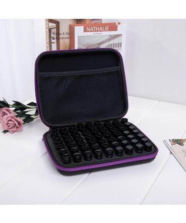 60-Grille Essential Oils Carrier Bag | Hard-Shell Travel Organizer for 5ml 10ml 15ml Bottles (Purple) - International Shipping Available - Buy Online on GoSupps.com