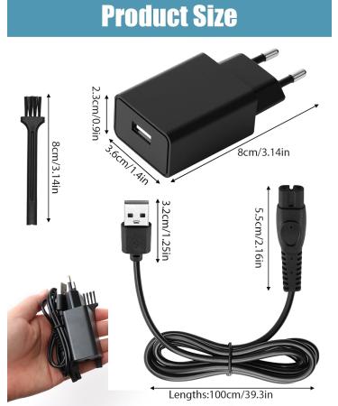 5V Chargeur Rasoir pour Philips OneBlade 360 Series QP2824 QP2834 QP2724 QP2734 QP2720 QP4631 MG5910 MG7910 MG7950 MG7930 MG9510 X3001 One Blade Philipp Chargeur Adaptateur avec USB C ble - Buy Online on GoSupps.com