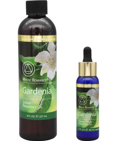 The Home of Fragrances - Set of 2 Bottles of Fragrance Oils - 2oz & 8oz (Gardenia)