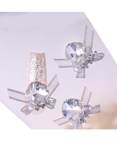 3pcs Stand Out with Organza Bowknot Nail Art Rhinestones Accessories for Fingernail Decor Nail Art Tools - Buy Online on GoSupps.com