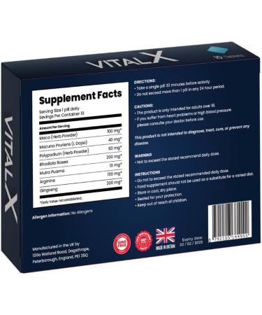 VitalX Stronger Tablets - Power & Performance Boost - Immediate Effect | 100% Natural - Pack of 10 - Buy Online on GoSupps.com