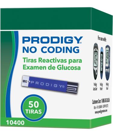 PRODIGY No Coding Blood Glucose Test Strips Box of 50 Strips - Buy Online on GoSupps.com