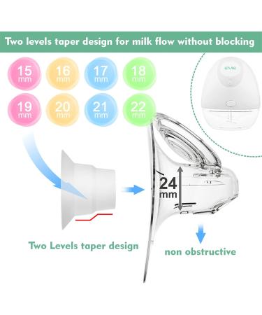 Durceler 16mm Flange Insert Compatible with Momcoyz S9 Pro S10 S12 Pro M5 Bellabayb Willow Wearable Pump for Spectra S1 S2 Medeal Freestyle Hands Free Pump In Style Harmony Lansinho Breast Pump - Buy Online on GoSupps.com