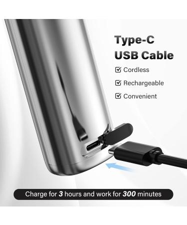 Cordless Hair Clippers for Men Electric Hair Trimmer Rechargeable Battery Professional Barber Hair Cutting & Grooming Set Portable (Silver) - Buy Online on GoSupps.com