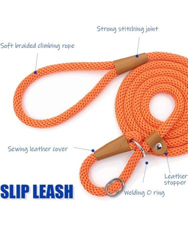 Lynxking Tow Lines for Dogs - Durable Dog Leash for Small Medium & Large Dogs (Orange 1.3cm x 240cm) - Ideal for Training & Walking - Buy Online on GoSupps.com