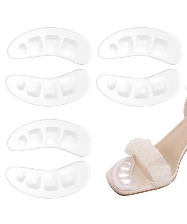 Women's Metatarsal Pads 3 Pairs Ball of Foot Cushions for Heels Forefoot Pads High Heel Comfort Pads Non-Slip Silicone Shoe Pads Clear High Heel Cushion Inserts for Women Girls High Heels Shoes