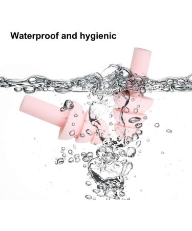 Kostatech Pink Earplugs - 5 Pairs Reusable Waterproof Soft Silicone Noise-Reducing Earplugs for Sleeping Learning Working & Swimming - Buy Online on GoSupps.com