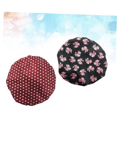 UKCOCO 2pcs Women's Reusable Shower Caps Set - Water Resistant Bath Visor for Salon & Home Use - Buy Online on GoSupps.com