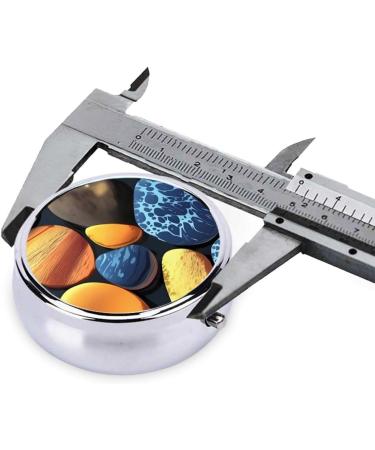 Yellow Pebbles Round Pill Box - 3 Compartment Organizer | Portable Travel Pill Box for International Shipping - Buy Online on GoSupps.com