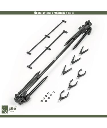 Zite Fishing Rod Pod for Beginners - Easy Setup Carp & Trout Fishing Rod Stand with Pads - Buy Online on GoSupps.com