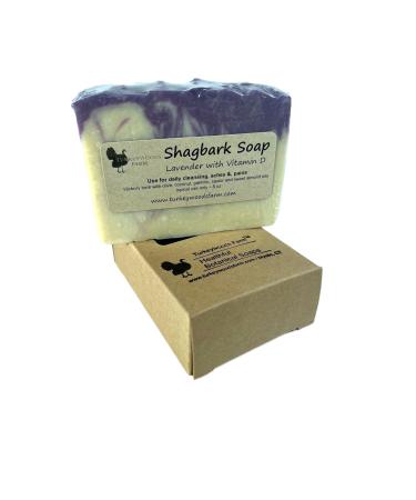 Shagbark Hickory Soap with Vitamin D Violet Swirl