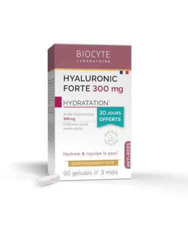 BIOCYTE Hyaluronic Forte Pack - Anti-Aging & Skin Hydration Supplement - Hyaluronic Acid - 90 Capsules - 3 Month Program