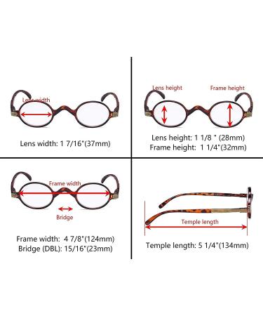 Eyekepper Round Reading Glasses | Vintage Oval Readers (Black) +2.25 Brown Tortoise - Buy Online on GoSupps.com