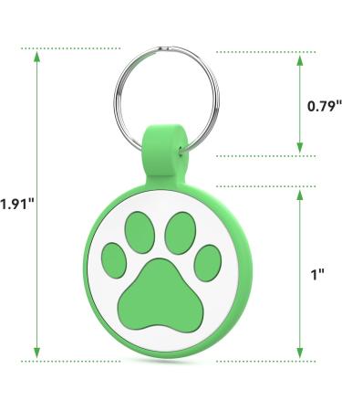 Whoseid QR Code Cat ID Tag - Changeable Pet Profile Emergency Contacts Lightweight Silicone for Small Breeds (2.5 cm Green) - Buy Online on GoSupps.com