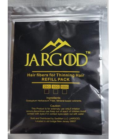 JARGOD 100g Hair Building Fibers - Dark Brown Refill Hair Loss Concealer for Thinning Hair - Buy Online on GoSupps.com