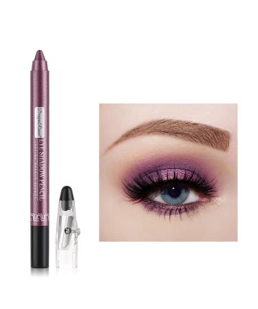 Eyeshadow Pen Crayon Waterproof Eyeshadow Stick Shimmer Cream Eye Shadow Pencil Lasting Waterproof And Not Blooming Pearlescent Eyeliner Pencil Create Glitter Eye Makeup (Fog Purple)