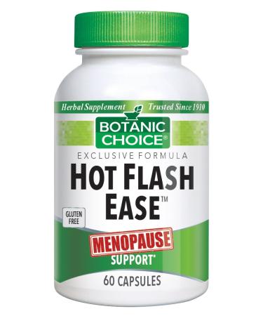 Botanic Choice Natural Menopause Hot Flash Relief Balance Supplement for Women - Powerful Herbal Blend with Black Cohosh Soy Red Clover - Gluten Free - 60 Capsules