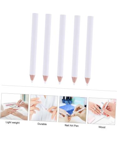 Ipetboom 30pcs Absorb White Pencil Nail Gems Nail Art Pencil White Nail Dotting Pencil Picking Tools Drilling - Buy Online on GoSupps.com