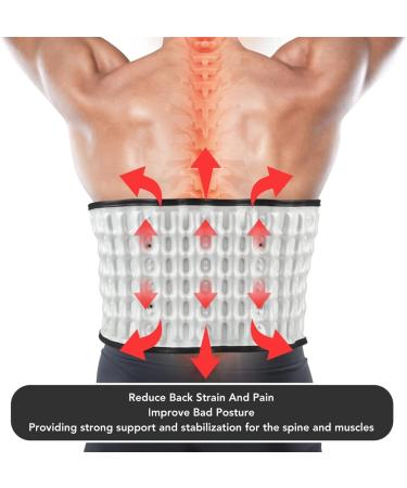 Decompression Belt for Lumbar Support | Lower Back Pain Relief & Sciatica Treatment - Yellow - Buy Online on GoSupps.com