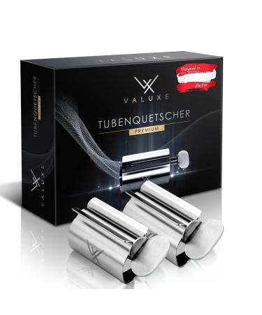 Valuxe Premium Tubenquetscher 2x Small - toothpaste expressor made of stainless steel - effective tube press - including hanging -off - completely expressed 2 Set Small - Buy Online on GoSupps.com
