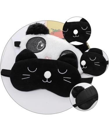 FOMIYES Funny Cat Eye Masks - 3 Pcs Cartoon Sleep Blindfolds for Adults | Panda Design Ideal for Sleep & Travel - Buy Online on GoSupps.com