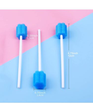 250 Pack Wellgler Disposable Oral Swabs - Sterile Sponge Mouth Swabs, Blue Plum Shape - Buy Online on GoSupps.com