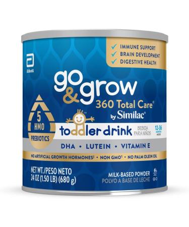 Similac Go & Grow 360 Total Care by Similac Toddler Nutritional Drink With 5 HMOs,Powder,24-oz Can - Buy Online on GoSupps.com