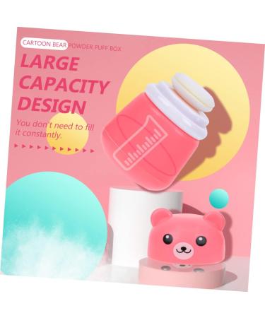 FRCOLOR 2pcs Baby Powder Box Set with Puff | Newborn Face Wash Dispenser | Talcum Powder Storage Box | Creative Pink Design - Buy Online on GoSupps.com