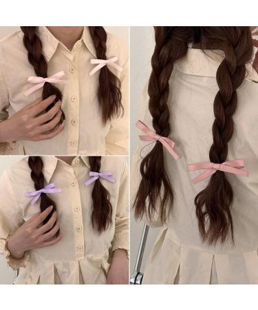 hgnxa Sweet Ballet Ribbon Hair Clip Lazy Hairpin Duckbill Hairclips Hair Barrettes for Women Side Bangs Hair Styling Tool Beige - Buy Online on GoSupps.com