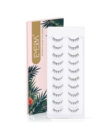 Emeda 10 Couples Teufelchen 3D False Eyelashes - Soft Natural Look with Transparent Band - Buy Online on GoSupps.com