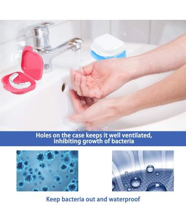 ZCDA Denture Box Retainer Case 3 Pcs Retainer Box for Braces Denture Retainer Mouth Guard Dry and Breathable (Pink White Blue) - Buy Online on GoSupps.com