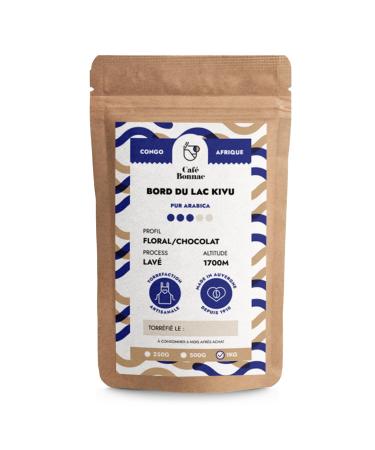 cafe bonnac Caf Bonnac Ground Coffee Congo Lakeside Kivu 1kg | 100% Specialty Arabica | Round Gourmet and Spicy | French Artisanal Roast | Filter Piston & Gentle Methods Compatible