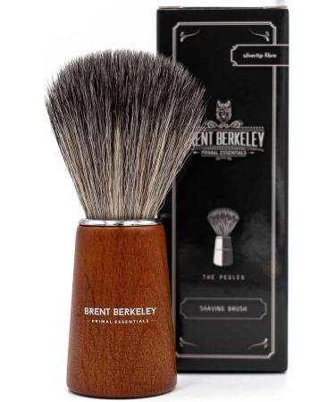 Brent Berkeley Men Shaving Brush & Pegleg Razor Starter Set - Vegan Silver Tip Hair - Quick Drying Shaving Foam & Gel - Buy Online on GoSupps.com
