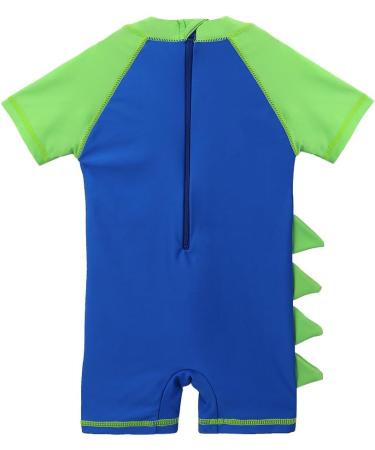 HUAANIUE Baby Boys Dinosaur Swimwear Set with UPF 50+ Sun Protection | Rash Guard, Swim Hat, Short Sleeve One Piece | 0-6 Months to 4 Years - Buy Online on GoSupps.com