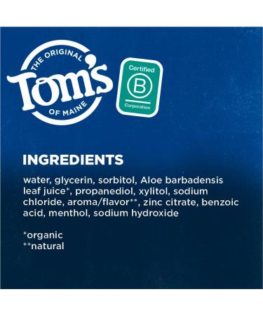 Tom's Of Maine Sea Salt Natural Alcohol-Free Mouthwash - Refreshing Mint - 16 Fl Oz - Pack of 3 - Buy Online on GoSupps.com