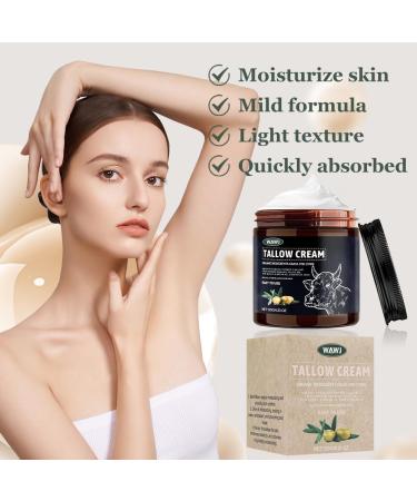 WAWJ Beef Tallow Skincare Organic Beef Tallow Cream Tallow Balm Pure Grass-Based Beef Tallow Cream Organic Beef Tallow for Face and Body Moisturizing Smooth Skin - Buy Online on GoSupps.com