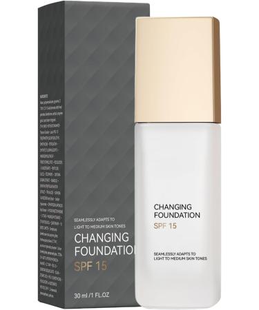  Mimoqk Liquid Foundation Longwearing Concealer Color-Changing SPF15 Formula Full Coverage Even Tone Makeup Long-Lasting Concealer for All Skin Types - Buy Online on GoSupps.com