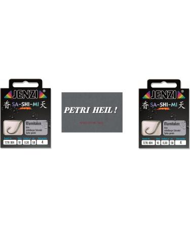 Buy Jenzi Worm Hook Set #2 - 20 Pieces in Sizes 2-14 + Free Petri Heil Sticker | International Shipping Available - Buy Online on GoSupps.com