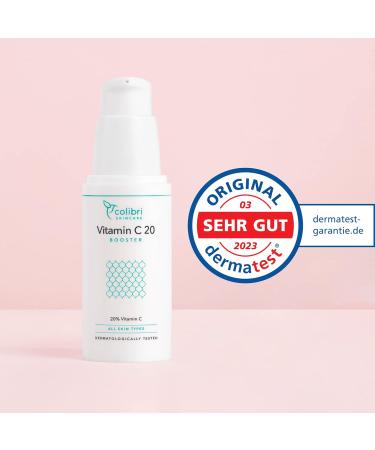 colibri skincare VITAMIN C20 BOOSTER (30ml) - Vitamin C facial serum - Highly concentrated facial treatment that fights pigment spots - Vitamin c facial serum - Buy Online on GoSupps.com