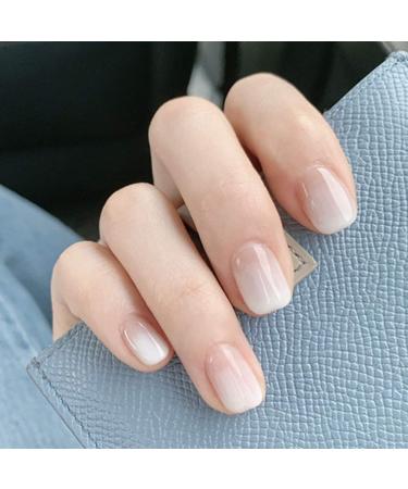 Herbests Artificial Fingernails - 24 Short Fake Coffin Nail Tips for DIY Nail Art | Full Cover Acrylic Nails for Women & Girls - Buy Online on GoSupps.com