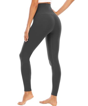 ECHOINE Women's Yoga Legging - Buttery Soft Tummy Control High Waist Workout Pants Sports Legging Tights Full Length Large Full Length - Heather